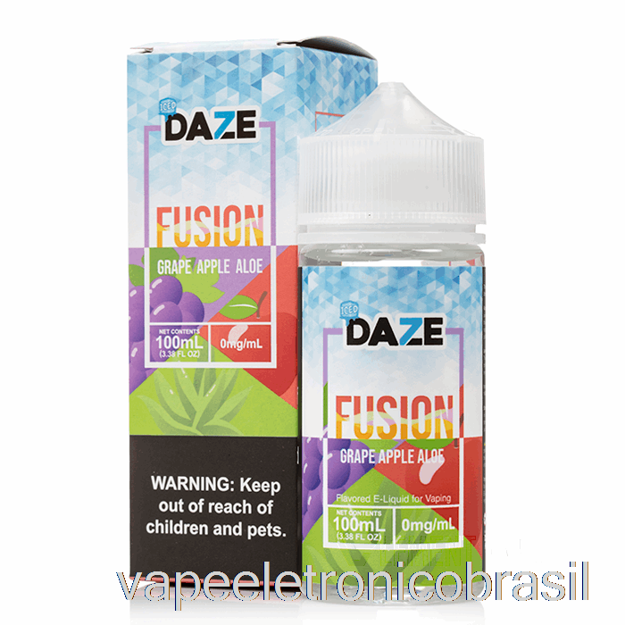 Vape Eletronico Iced Grape Apple Aloe - 7 Daze Fusion - 100ml 0mg